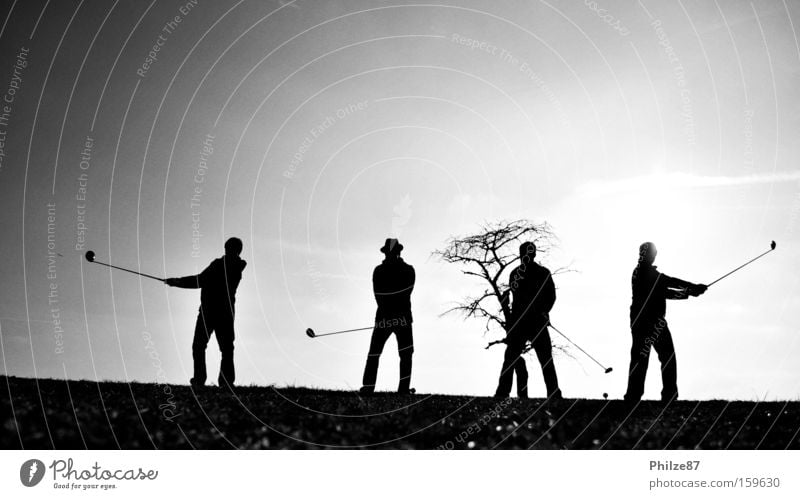 swinging friends Mensch Freundschaft Freiheit Freude Außenaufnahme Momentaufnahme Silhouette Mann Schatten Licht Sonne Gegenlicht Landschaft Freizeit & Hobby