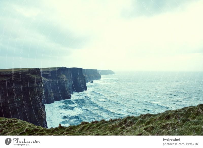 Cliffs of Moher Ferien & Urlaub & Reisen Tourismus Ausflug Freiheit Sightseeing Meer Wellen Umwelt Natur Landschaft Urelemente Wasser Frühling Herbst Küste