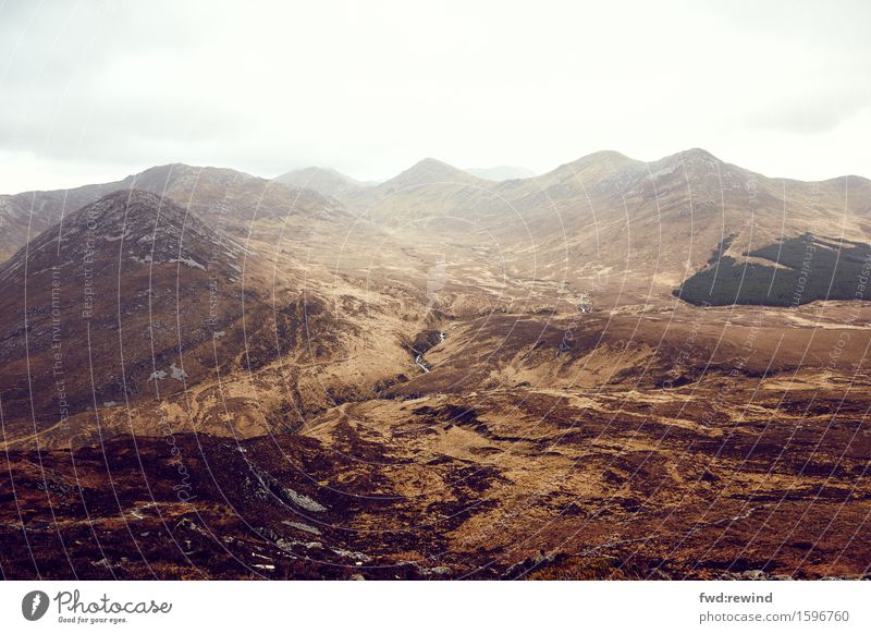 Connemara I Ferien & Urlaub & Reisen Tourismus Ausflug Abenteuer Ferne Freiheit Berge u. Gebirge wandern Umwelt Natur Landschaft Pflanze Erde Himmel Wolken