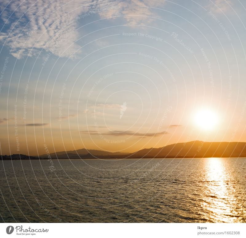 das Himmelmeer Mittelmeerrotes Meer ruhig Ferien & Urlaub & Reisen Sommer Sonne Insel Wellen Tapete Natur Landschaft Wolken Horizont Hügel Küste heiß gelb gold