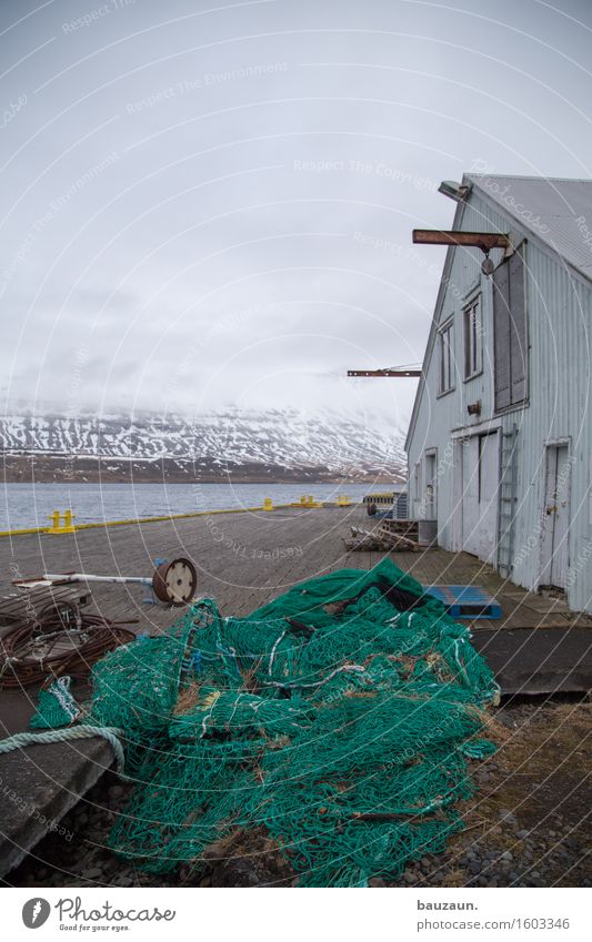 fischernetz. Angeln Ferien & Urlaub & Reisen Abenteuer Ferne Freiheit Winter Beruf Arbeitsplatz Umwelt Natur Landschaft Wasser Himmel Klima Wetter