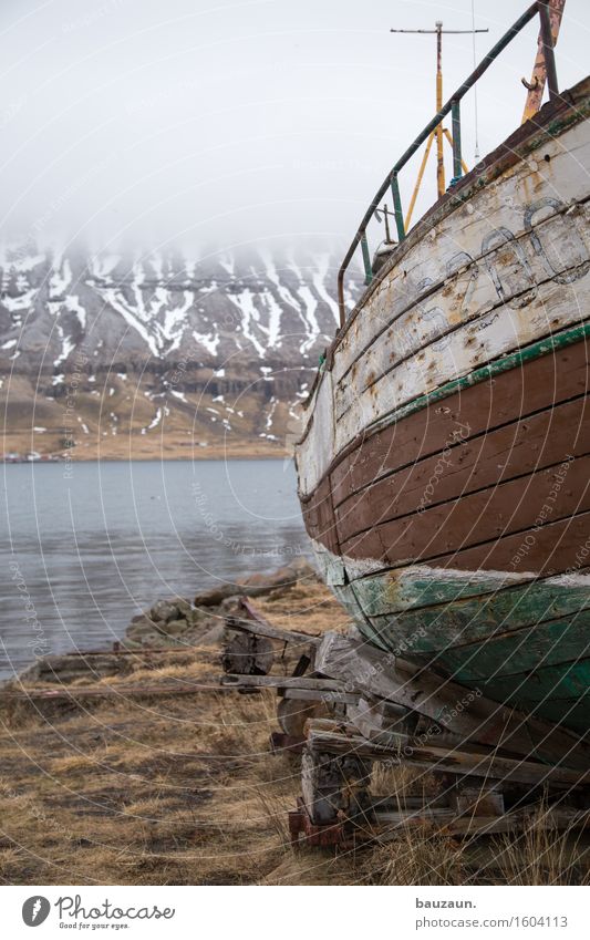 seite. Ferien & Urlaub & Reisen Ausflug Abenteuer Ferne Winter Umwelt Natur Landschaft Wasser Nebel Eis Frost Schnee Berge u. Gebirge Küste Island Hafen