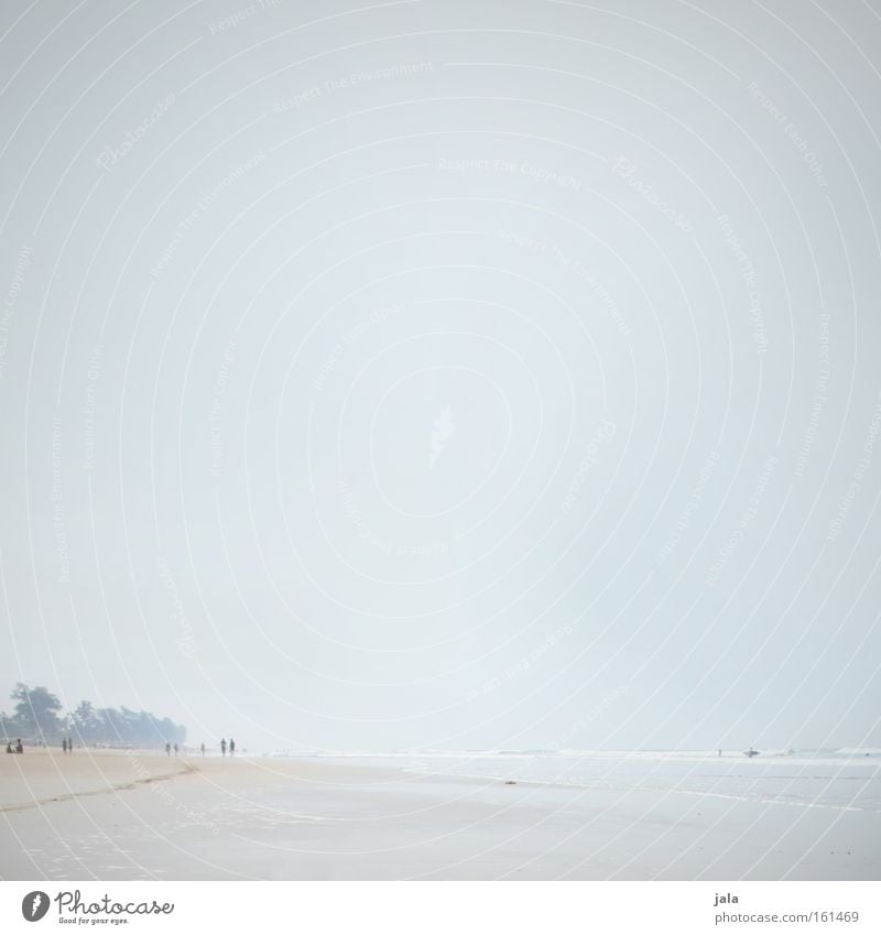 beach and sky Ferne Licht Wasser Meer Strand Palme Ferien & Urlaub & Reisen ruhig Frieden Reisefotografie blau Freiheit Sand hell Indien Küste friedlich