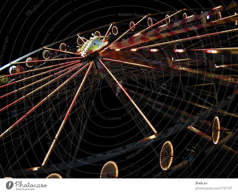 riesenrad bei nacht Riesenrad Jahrmarkt Nacht Club Licht