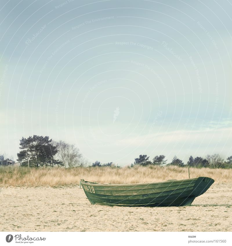 Strandgut Erholung ruhig Ferien & Urlaub & Reisen Ausflug Freiheit Meer Insel Wasser Himmel Horizont Küste See Hafen Fischerboot Wasserfahrzeug Holz fahren