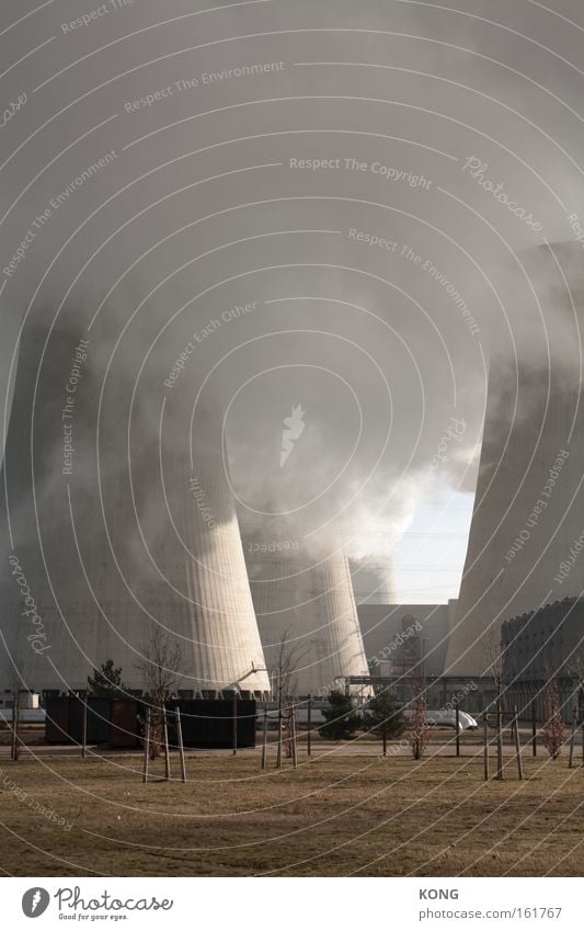 touching the cloud Industrie Klima Wolken Nebel Dunst Abgas Beton Energiewirtschaft Stromkraftwerke Heizkraftwerk Elektrizität grau dreckig Himmel unklar