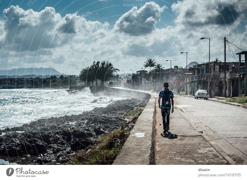 Remix | The Boy From Baracoa Ferien & Urlaub & Reisen Tourismus Abenteuer Ferne Meer Insel Wellen maskulin Junger Mann Jugendliche 1 Mensch Umwelt Natur Wolken