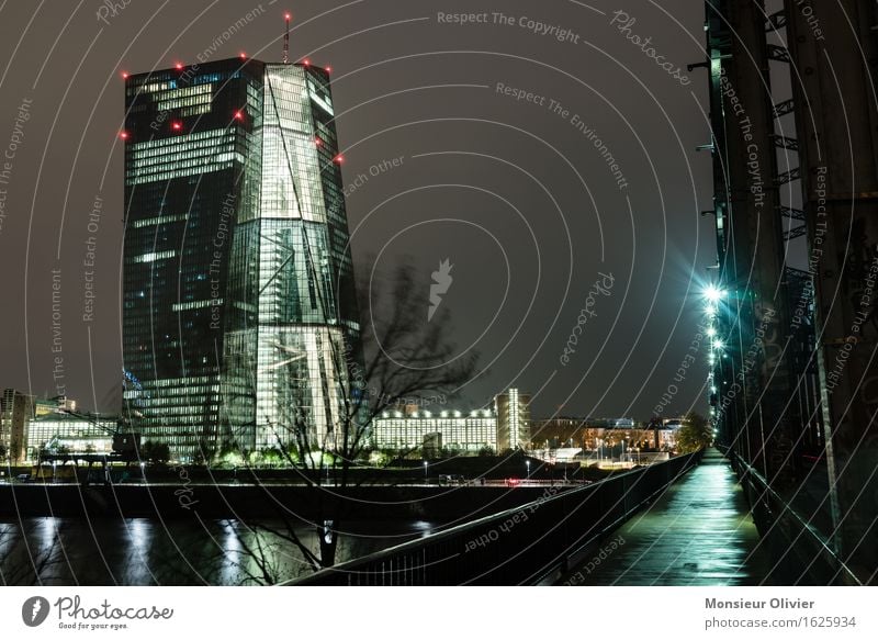 european central bank, Frankfurt, Germany, 2016 Frankfurt am Main Deutschland Europa Stadt Skyline Bankgebäude Brücke Bauwerk Gebäude Architektur