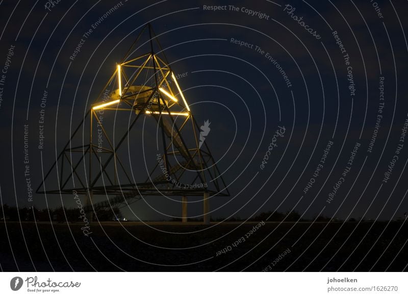 ... und abends mit Beleuchtung Tourismus Sightseeing Städtereise Nachtleben Kunst Nachthimmel Bottrop Ruhrgebiet Nordrhein-Westfalen Kunstwerk Sehenswürdigkeit