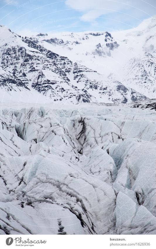 gletscher. Ferien & Urlaub & Reisen Tourismus Ausflug Abenteuer Ferne Freiheit Expedition Winter Schnee Berge u. Gebirge Klima Klimawandel Schönes Wetter Eis