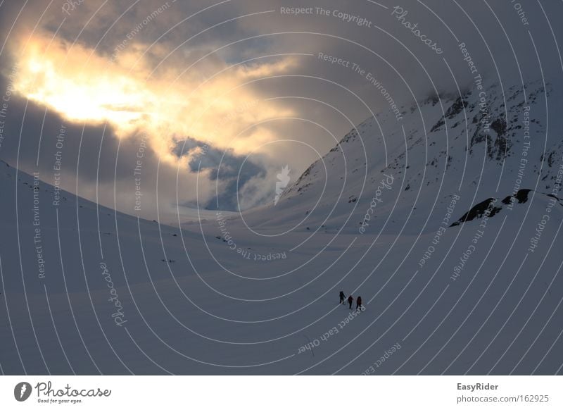 Schneewanderung Norwegen Gelände Ferien & Urlaub & Reisen Berge u. Gebirge backcountry snow mountains clouds skiing