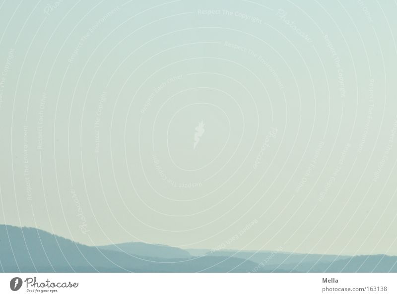 Weitblick Landschaft Hügel Berge u. Gebirge Ferne Blick Überblick blau Himmel Luft atmen frei Perspektive