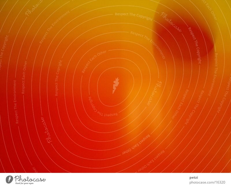 Orange-gelb-rote Sonne Bild fließen Verlauf Langzeitbelichtung Farbe orange Unschärfe