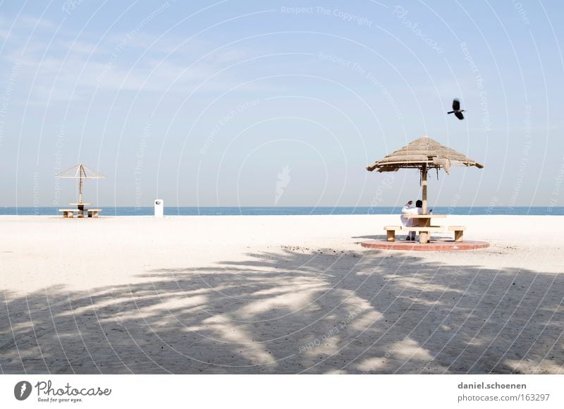 Traumstrand 4 Strand Himmel Horizont blau weiß Licht Surrealismus Meer Wasser Ferien & Urlaub & Reisen Reisefotografie Küste