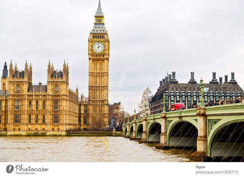 alte Bau England Stadt Ferien & Urlaub & Reisen Tourismus Berge u. Gebirge Haus Uhr Himmel Wolken Palast Gebäude Architektur Denkmal historisch schwarz weiß