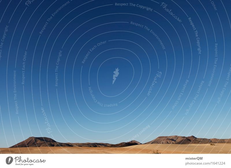 Sandweite II Umwelt Natur Landschaft Himmel Wolkenloser Himmel Horizont Sonne Sommer Klima Schönes Wetter Wärme Dürre Hügel Insel ästhetisch Wüste Ferne