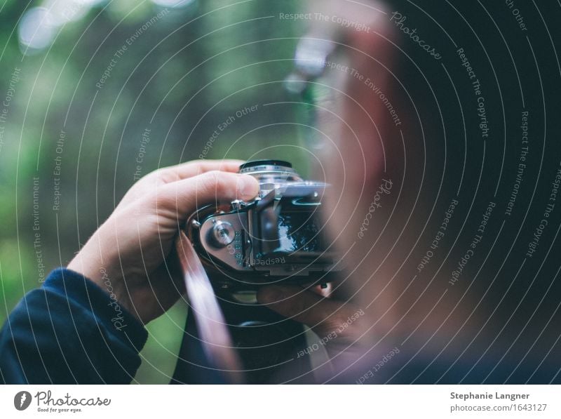 Fotografieren Mensch maskulin Junger Mann Jugendliche Erwachsene Kopf 1 13-18 Jahre 18-30 Jahre 30-45 Jahre Umwelt Natur Landschaft Pflanze Park Wald entdecken