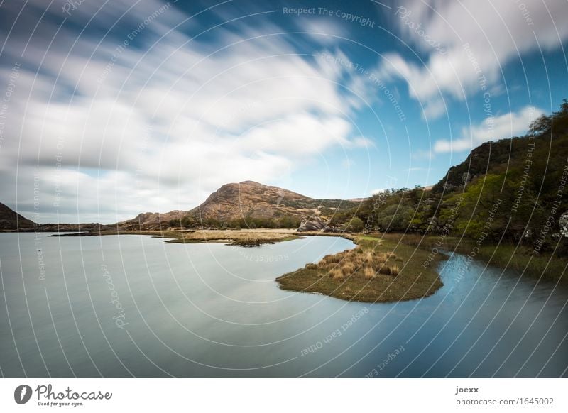 Zeit Natur Landschaft Park Hügel Felsen Berge u. Gebirge Insel Irland See Upper Lake schön blau braun weiß Idylle Kerry Farbfoto Außenaufnahme Tag