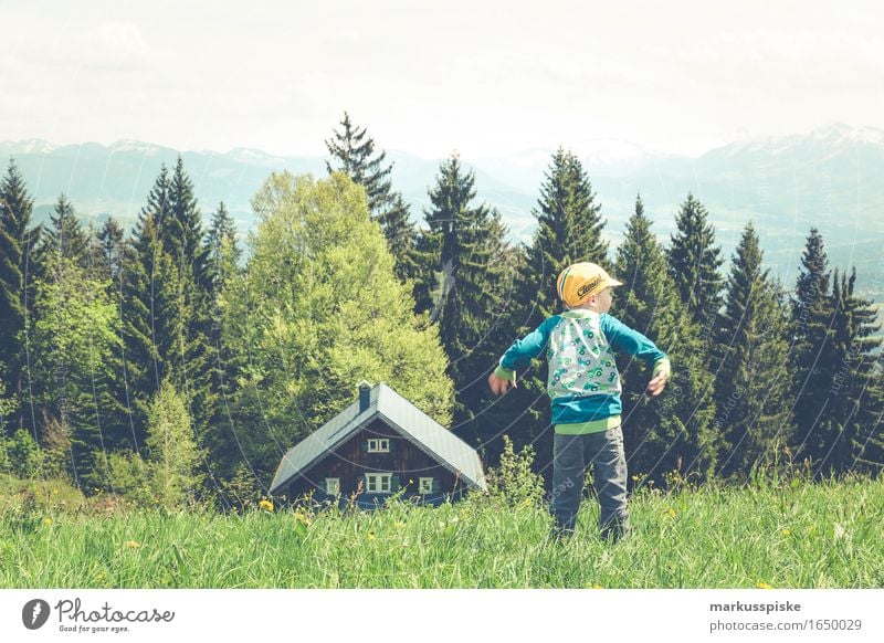 aussicht Leben harmonisch Freizeit & Hobby Ferien & Urlaub & Reisen Tourismus Ausflug Abenteuer Ferne Freiheit Berge u. Gebirge wandern maskulin Kleinkind Junge