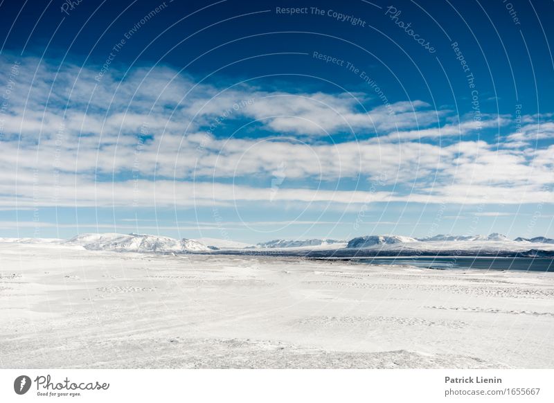 Eisland schön Leben Zufriedenheit Sinnesorgane Erholung ruhig Ferien & Urlaub & Reisen Abenteuer Ferne Freiheit Insel Winter Schnee Berge u. Gebirge Umwelt