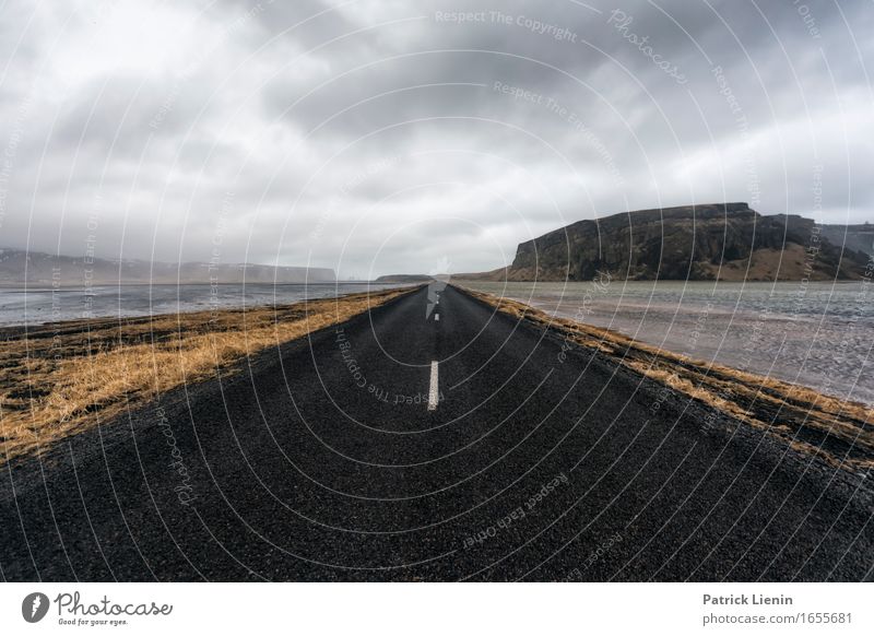 Highway to Nowhere Leben Ferien & Urlaub & Reisen Abenteuer Insel Umwelt Natur Landschaft Erde Himmel Wolken Horizont Klima Wetter schlechtes Wetter Nebel Regen