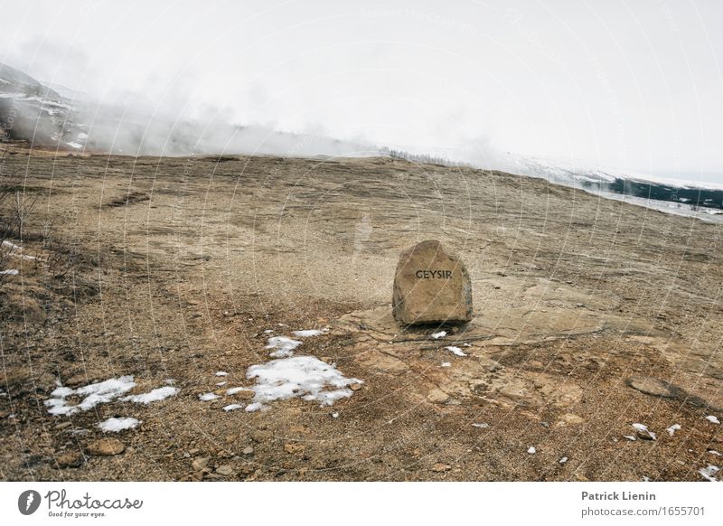 Geysir Leben Ferien & Urlaub & Reisen Tourismus Abenteuer Insel Winter Schnee Berge u. Gebirge Umwelt Natur Landschaft Urelemente Erde Feuer Klimawandel Wetter