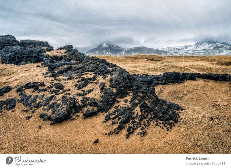 Feuer und Eis Leben Ferien & Urlaub & Reisen Abenteuer Strand Meer Insel Winter Schnee Berge u. Gebirge Umwelt Natur Landschaft Erde Himmel Wolken Klima