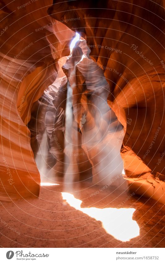 Antelope Canyon II Natur Erde Sand Sonnenlicht Schlucht Wüste Stein außergewöhnlich trocken braun gelb orange Reinheit Abenteuer einzigartig Idylle rein Umwelt