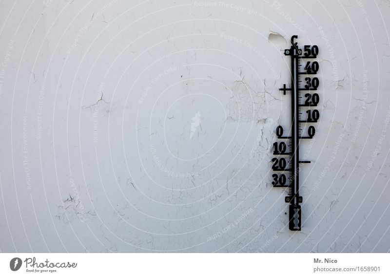 wetter wetter wetter Thermometer heiß kalt Wärme weiß Ferien & Urlaub & Reisen Mauer Wand Ziffern & Zahlen 10 20 30 40 50 Sommer Winter Jahreszeiten