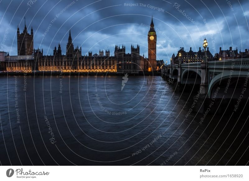 house of parliament Umwelt Landschaft Urelemente Wasser Himmel Wolken Nachthimmel Flussufer London Big Ben England Stadt Hauptstadt Stadtzentrum Skyline Kirche