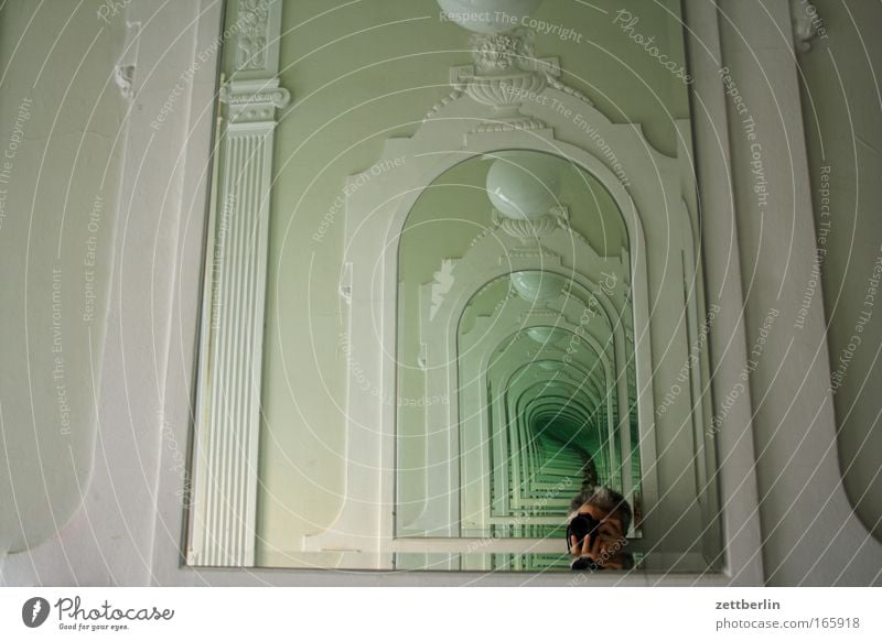 Disappear Haus Spiegel Traumhaus Burg oder Schloss Bauwerk Gebäude Architektur Sehenswürdigkeit Unendlichkeit Perspektive Doppelbelichtung vervielfältigen