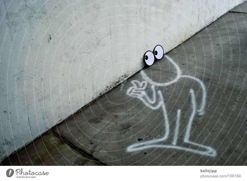 josef ackermann Blick nach oben Mann Erwachsene Auge 1 Mensch Zeichen Graffiti Erfolg grau Freude Begeisterung Euphorie Stolz Ehre selbstbewußt Coolness loyal