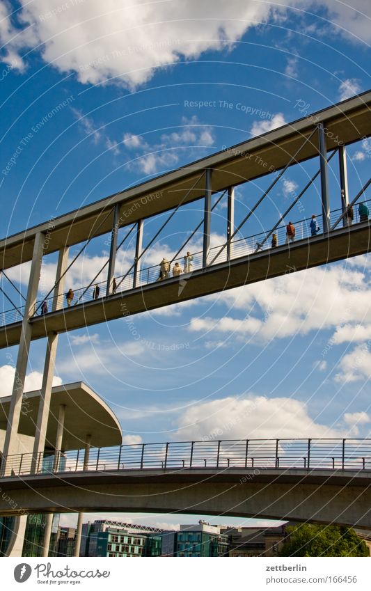 Doppeldoppelbrücke Berlin Hauptstadt Deutschland Regierungssitz Spreebogen Wasser Kanal Schifffahrt paul-löbe-haus marie-elisabet-lüders-haus Regierungspalast