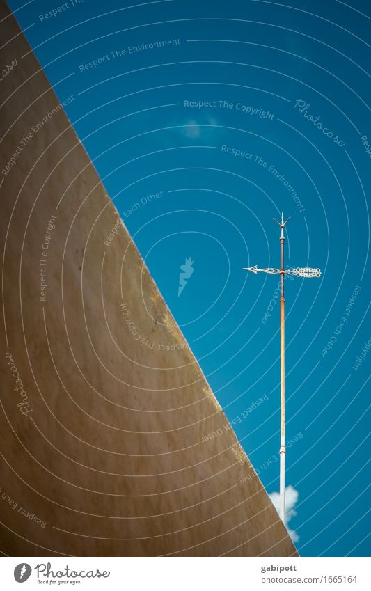 Westwärts Ferien & Urlaub & Reisen Ferne Freiheit Himmel Wolkenloser Himmel Trinidad Kuba Stadt Haus Gebäude Mauer Wand Fassade Dach Antenne Blitzableiter Kreuz