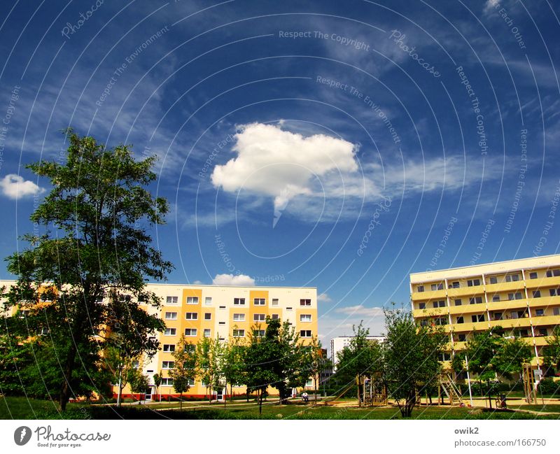 Maison Carrée Stil Design Freizeit & Hobby Spielen Landschaft Pflanze Himmel Wolken Frühling Klima Schönes Wetter Baum Park Wiese Stadt Stadtrand bevölkert Haus