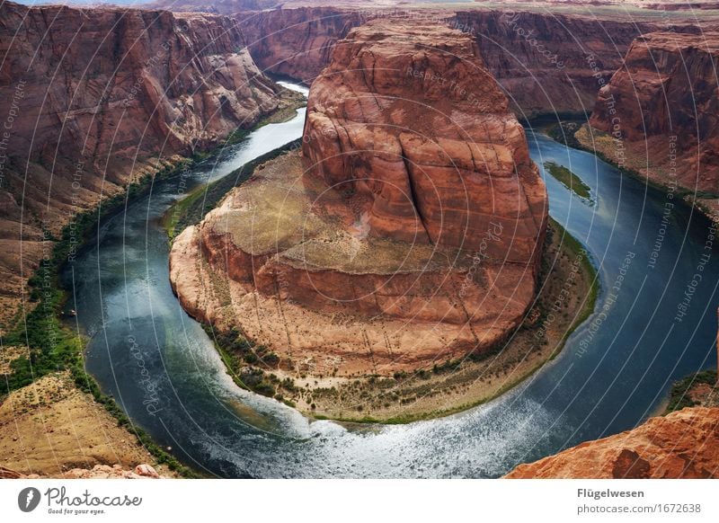 Horseshoe Bend (Arizona) [4] schön Ausflug Berge u. Gebirge Landschaft Wasser Fluss Sehenswürdigkeit genießen Aussicht USA Nationalpark Amerika Page