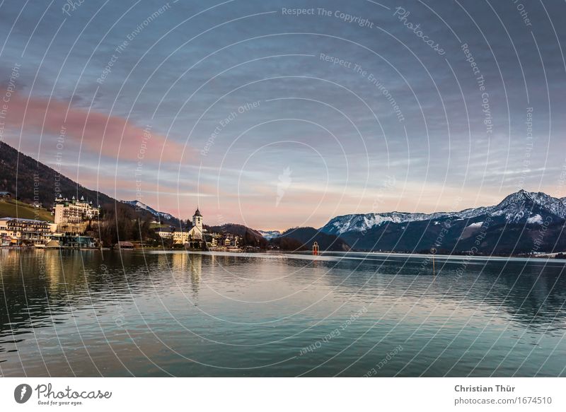 Wolfgangsee / Abenddämmerung Leben harmonisch Wohlgefühl Zufriedenheit Sinnesorgane Erholung ruhig Meditation Duft Schwimmen & Baden Angeln