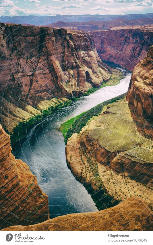 Horseshoe Bend (Arizona) [7] schön Ausflug Berge u. Gebirge Landschaft Wasser Fluss Sehenswürdigkeit genießen Aussicht USA Nationalpark Amerika Page