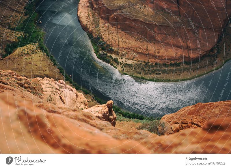 Horseshoe Bend (Arizona) [8] schön Ausflug Berge u. Gebirge Landschaft Wasser Fluss Sehenswürdigkeit genießen Aussicht USA Nationalpark Amerika Page