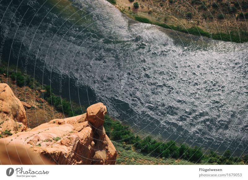 Horseshoe Bend (Arizona) [10] schön Ausflug Berge u. Gebirge Landschaft Wasser Fluss Sehenswürdigkeit genießen Aussicht USA Nationalpark Amerika Page