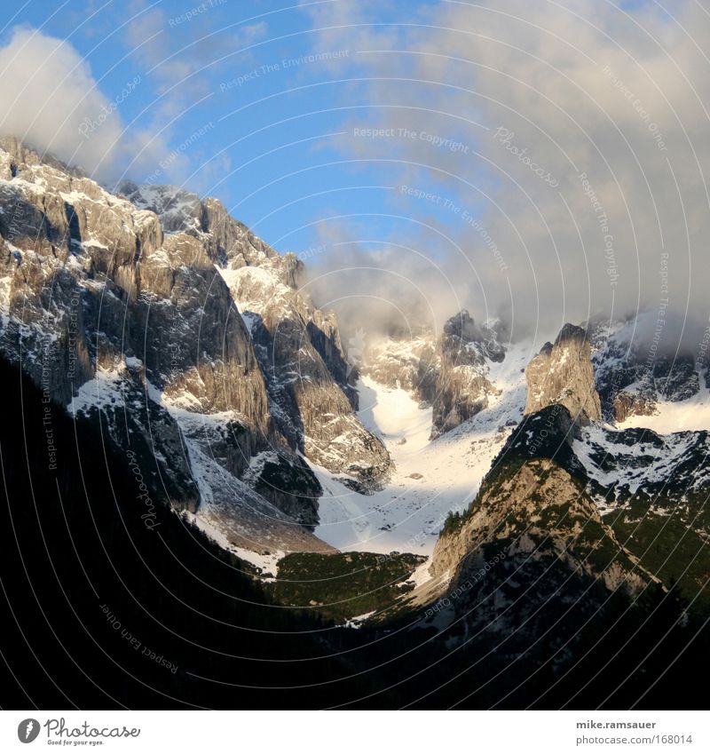 Angezuckert I Farbfoto Außenaufnahme Menschenleer Abend Natur Landschaft Luft Wasser Himmel Wolken Frühling Herbst Wetter Schönes Wetter schlechtes Wetter Wind