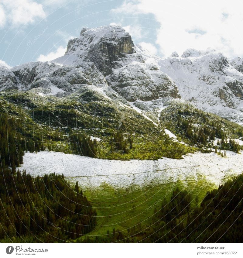 Angezuckert II Farbfoto Außenaufnahme Menschenleer Tag Licht Schatten Kontrast Sonnenlicht Tourismus Freiheit Sommer Winter Schnee Berge u. Gebirge Umwelt Natur