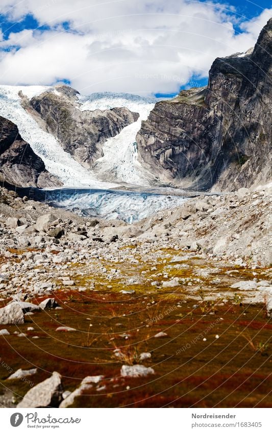 Austerdalsbreen Ferien & Urlaub & Reisen Abenteuer Ferne Berge u. Gebirge wandern Natur Landschaft Urelemente Wasser Himmel Wolken Klima Klimawandel