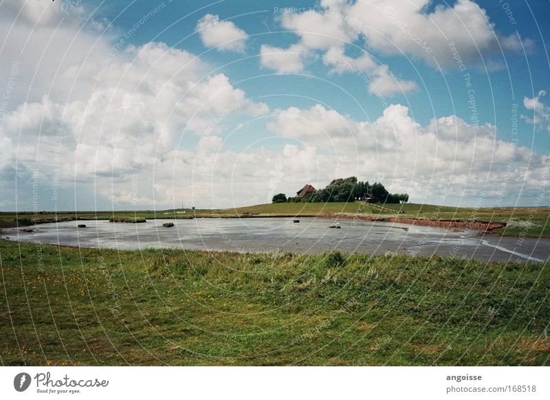 Das Gasthaus am Ende des Universums Farbfoto Außenaufnahme Menschenleer Hintergrund neutral Tag Kontrast Zentralperspektive Blick nach hinten ruhig