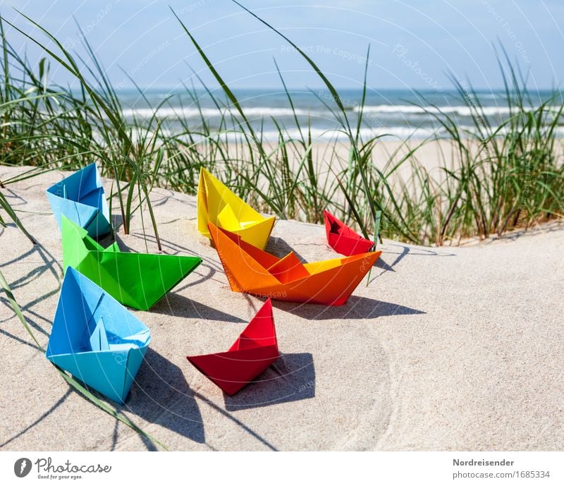 Sommerzeit Spielen Basteln Ferien & Urlaub & Reisen Sommerurlaub Sonne Strand Meer Wellen Sand Wasser Wolkenloser Himmel Schönes Wetter Nordsee Ostsee