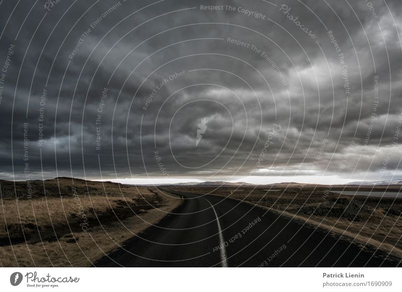 Dunkle Zeiten Leben Ferien & Urlaub & Reisen Tourismus Abenteuer Ferne Freiheit Insel Umwelt Natur Landschaft Urelemente Erde Himmel Wolken Horizont Winter