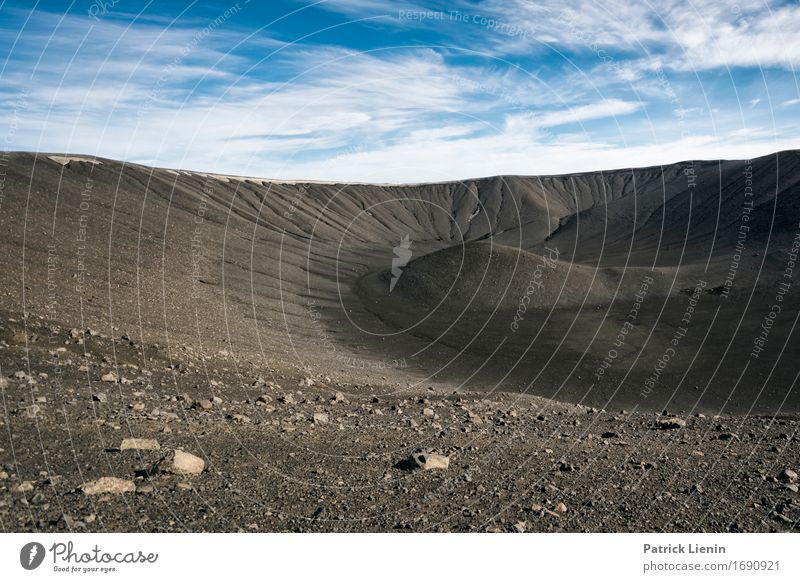 Hverfjall Leben Ferien & Urlaub & Reisen Abenteuer Insel Umwelt Natur Landschaft Urelemente Erde Himmel Wolken Klima Klimawandel Wetter Schönes Wetter Hügel