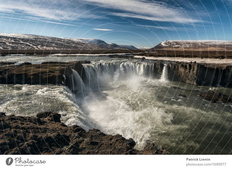 Goðafoss schön Wellness Leben Zufriedenheit Sinnesorgane Erholung ruhig Meditation Ferien & Urlaub & Reisen Abenteuer Ferne Freiheit Insel Berge u. Gebirge