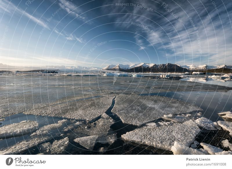 Jökulsárlón schön Leben harmonisch Wohlgefühl Zufriedenheit Sinnesorgane Erholung ruhig Ferien & Urlaub & Reisen Abenteuer Ferne Freiheit Sonne Insel Winter