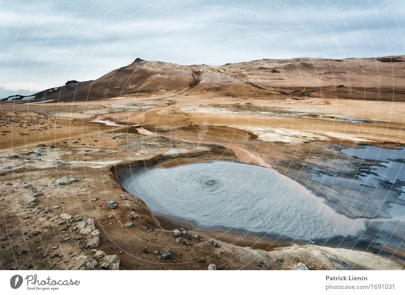 Myvatn Schlammtöpfe Leben Ferien & Urlaub & Reisen Abenteuer Ferne Freiheit Sonne Insel Winter Berge u. Gebirge Umwelt Natur Landschaft Urelemente Erde Wasser